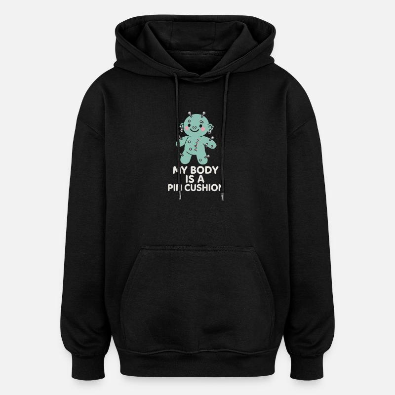Piercing Addict Body Mod Enthusiast - Oversized Unisex Hoodie - black