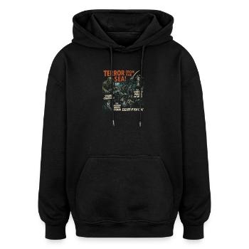 Terreur de la mer Horreur Film Affiche Halloween - Sweat à capuche oversize unisexe - noir - Devant - Noah (186cm)