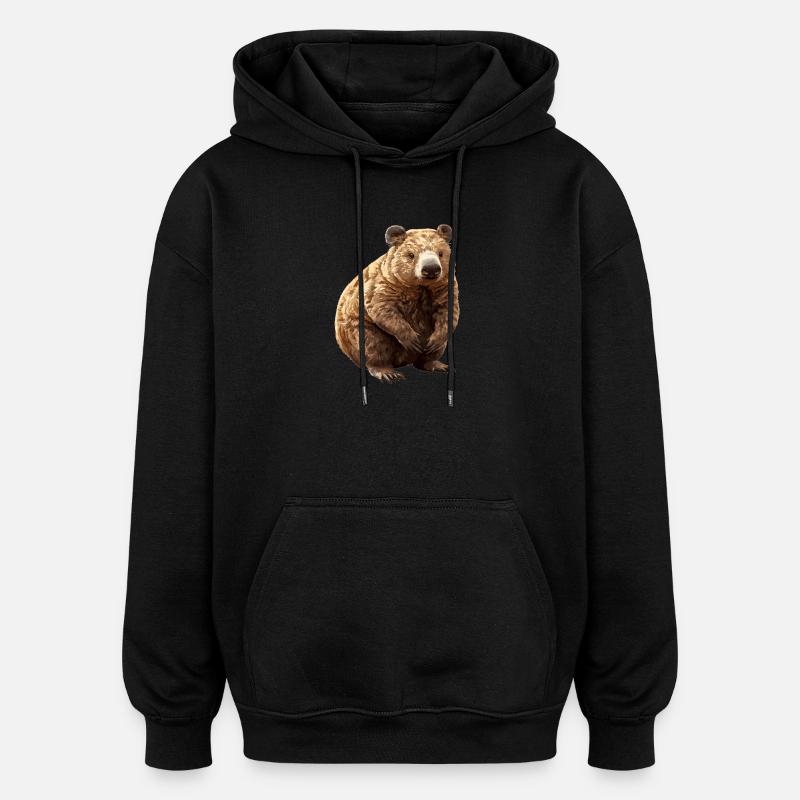 Wombats Wombat - Sweat à capuche oversize unisexe - noir