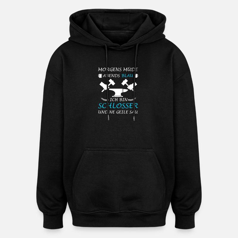 Serrurier Lustig Atelier de serrurier Maître - Sweat à capuche oversize unisexe - noir