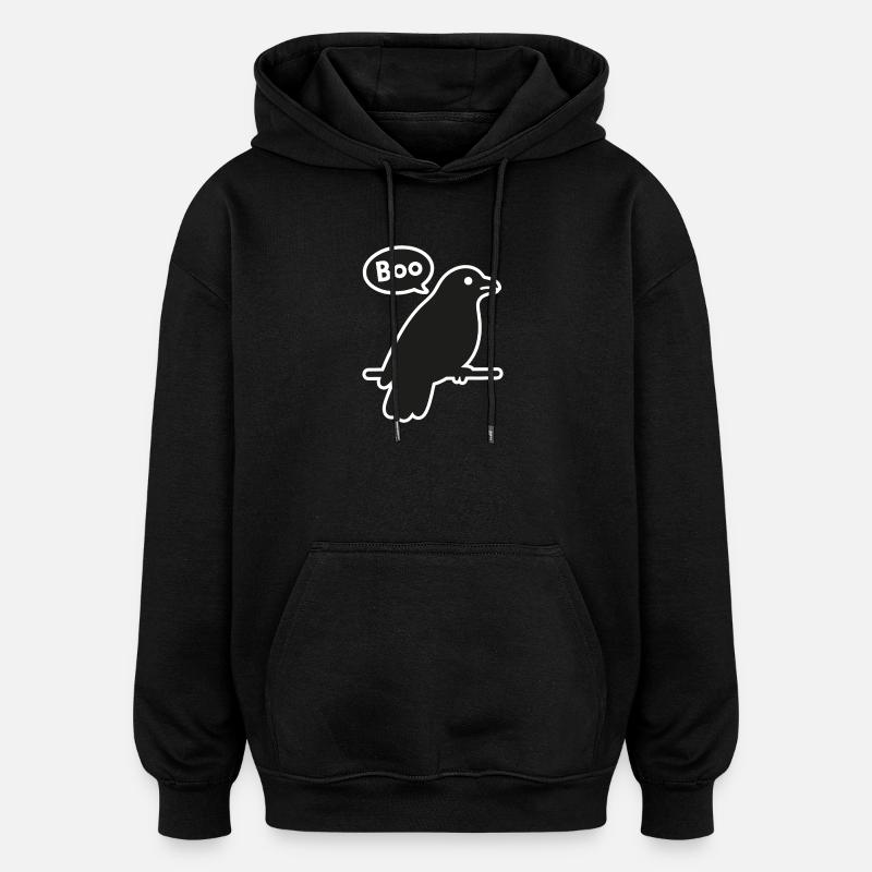 Krähe erschrecken - Oversized Unisex Hoodie - Schwarz
