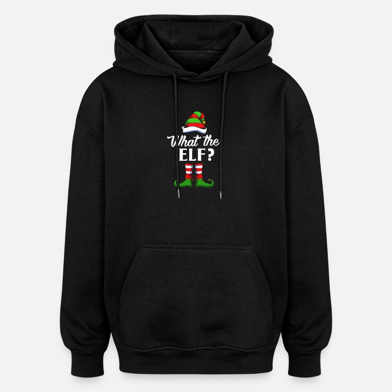 Elf Elf Christmas Gift - Oversized Unisex Hoodie - black