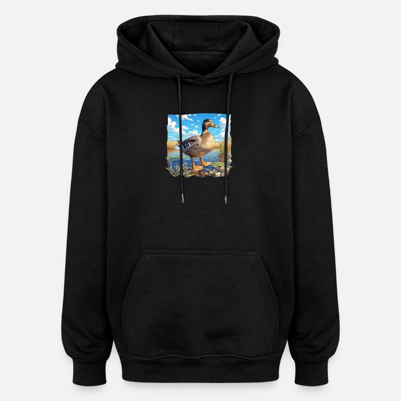 Ducks Duck - Oversized Unisex Hoodie - black