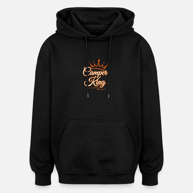 Camping-car King - Sweat à capuche oversize unisexe - noir