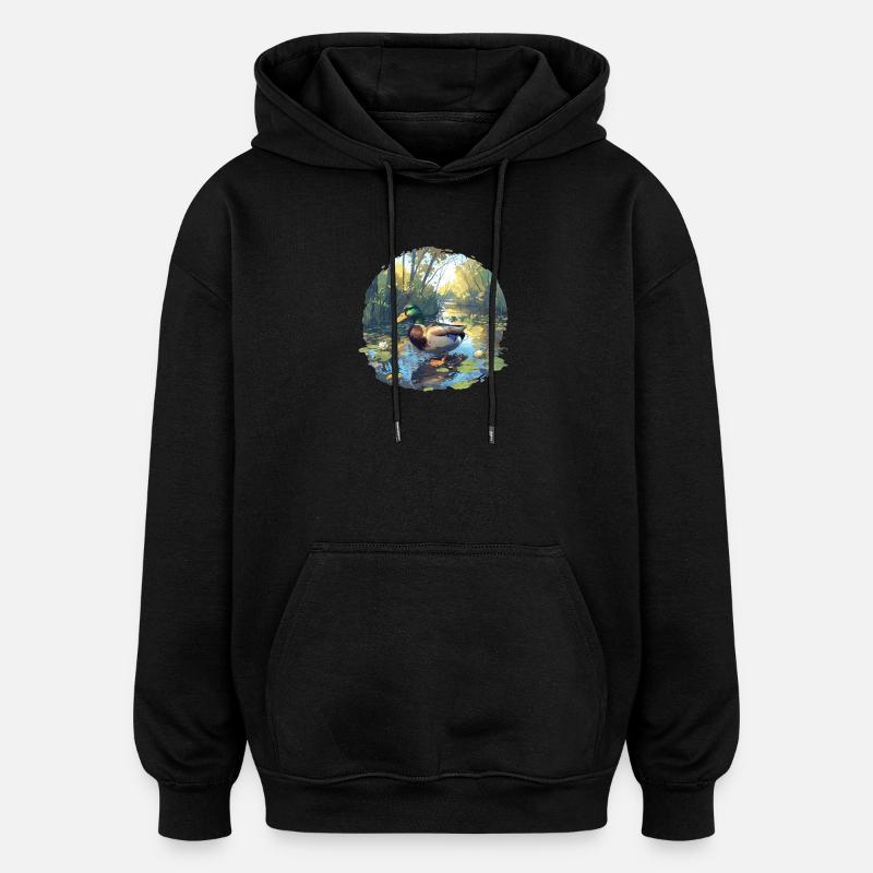 Ducks Duck - Oversized Unisex Hoodie - black