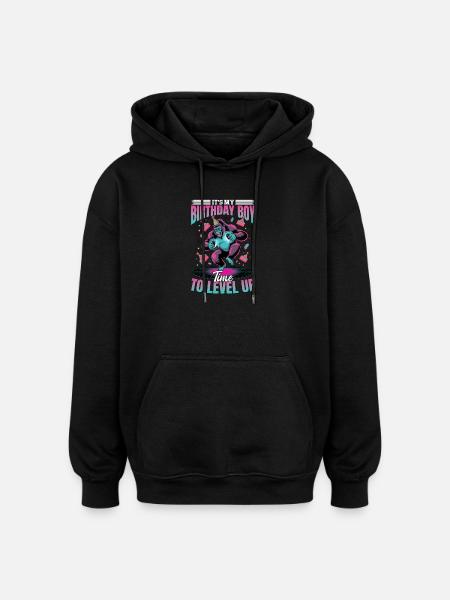 Birthday Gamer VR - Oversized Unisex Hoodie - black