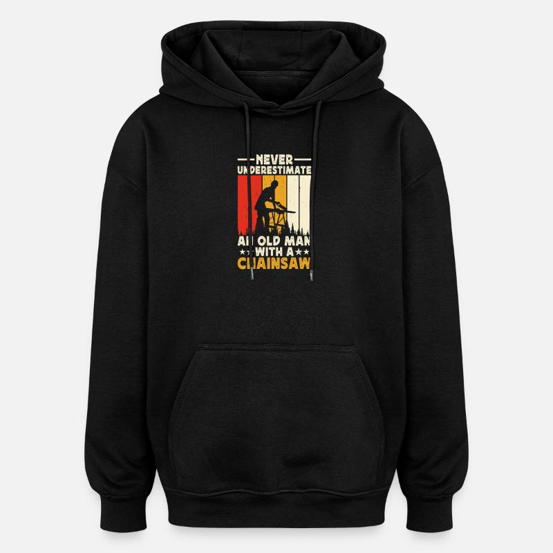 Cadeau drôle de menuisier - Sweat à capuche oversize unisexe - noir