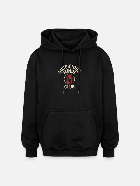 Suspicious Minds Club – Detective Design - Oversized Unisex Hoodie - black