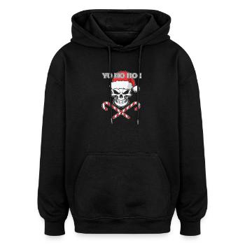 Weihnachten Hässliche Weihnachts Outfit Wichteln - Oversized Unisex Hoodie - Schwarz - Vorne - Noah (186cm)