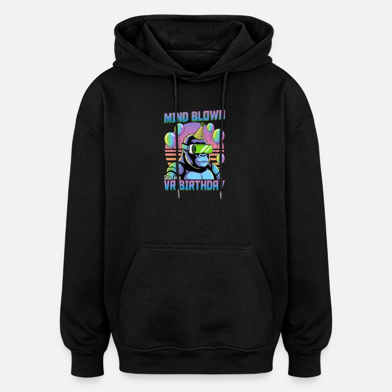 Anniversaire Gamer VR - Sweat à capuche oversize unisexe - noir