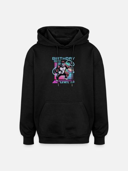 Birthday Gamer VR - Oversized Unisex Hoodie - black