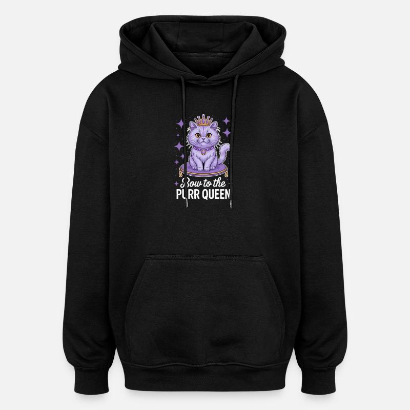 Chat Disant Chat Drôle Chat Cadeau - Sweat à capuche oversize unisexe - noir