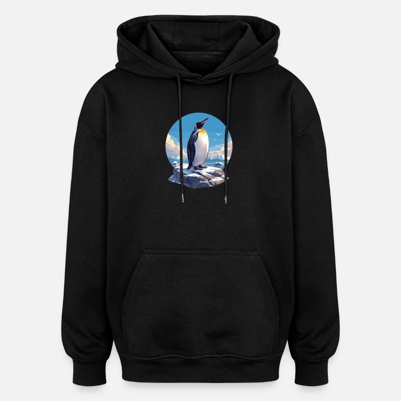 Penguins Penguin - Oversized Unisex Hoodie - black