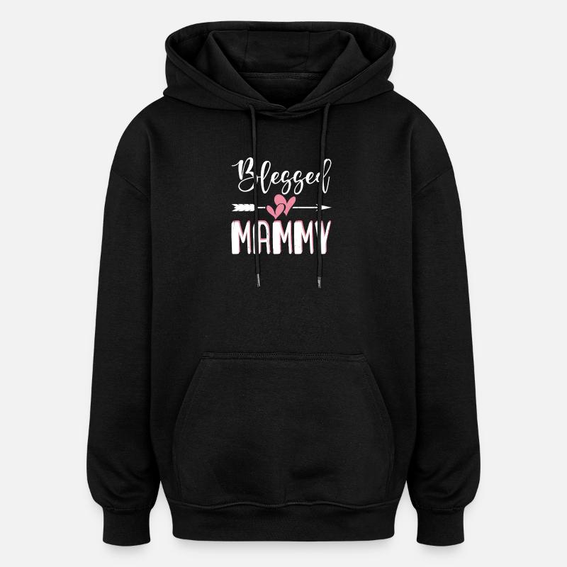 Mamie Maman Cadeau Noël Grand-mère - Sweat à capuche oversize unisexe - noir