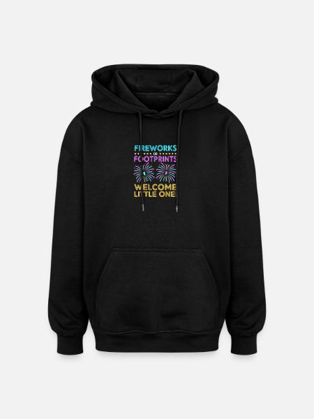 Gender Reveal New Year - Oversized Unisex Hoodie - black