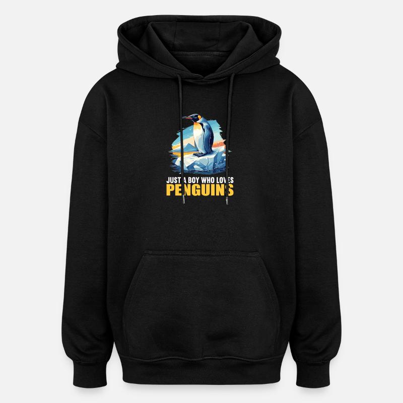 Penguins Penguin - Oversized Unisex Hoodie - black