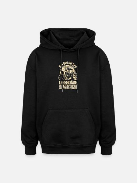 Farmer Farm Farmer Farmer Tractor - Oversized Unisex Hoodie - black