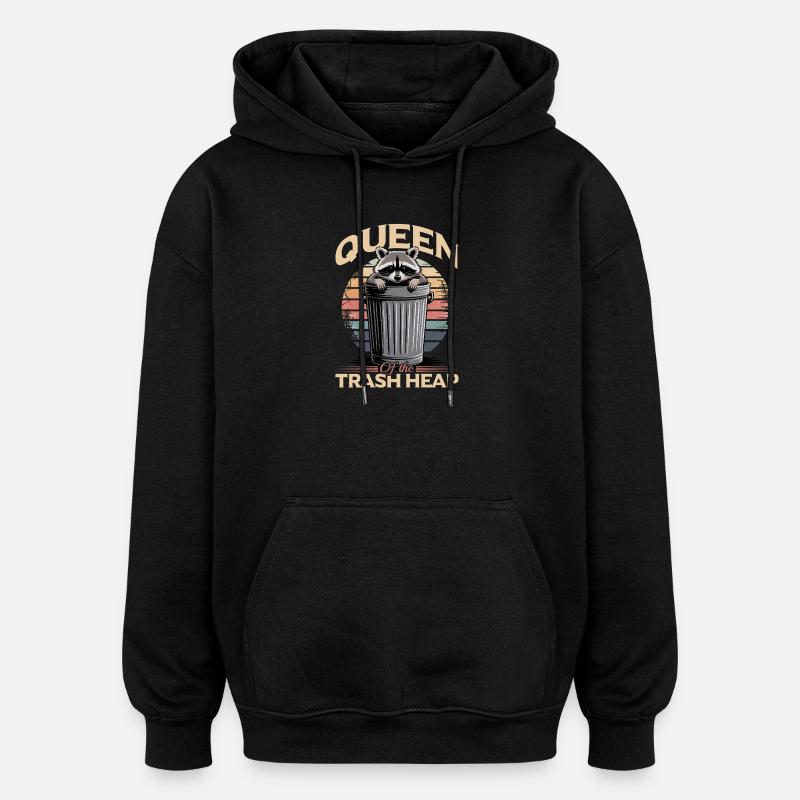 Drôle de raton laveur - Sweat à capuche oversize unisexe - noir