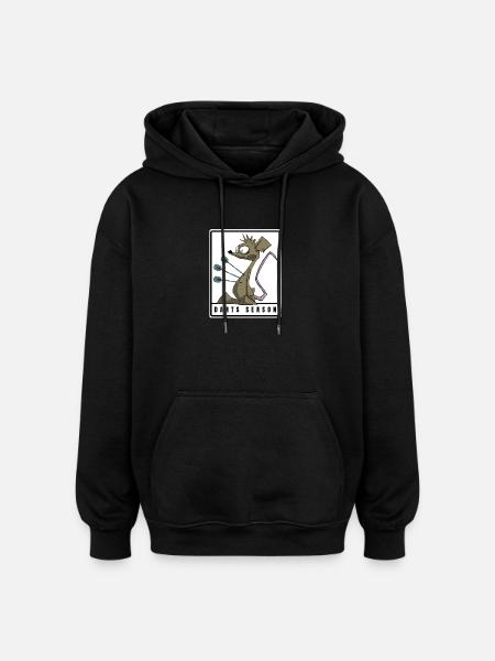 Funny DARTS SEASON Comic Motif - Oversized Unisex Hoodie - black