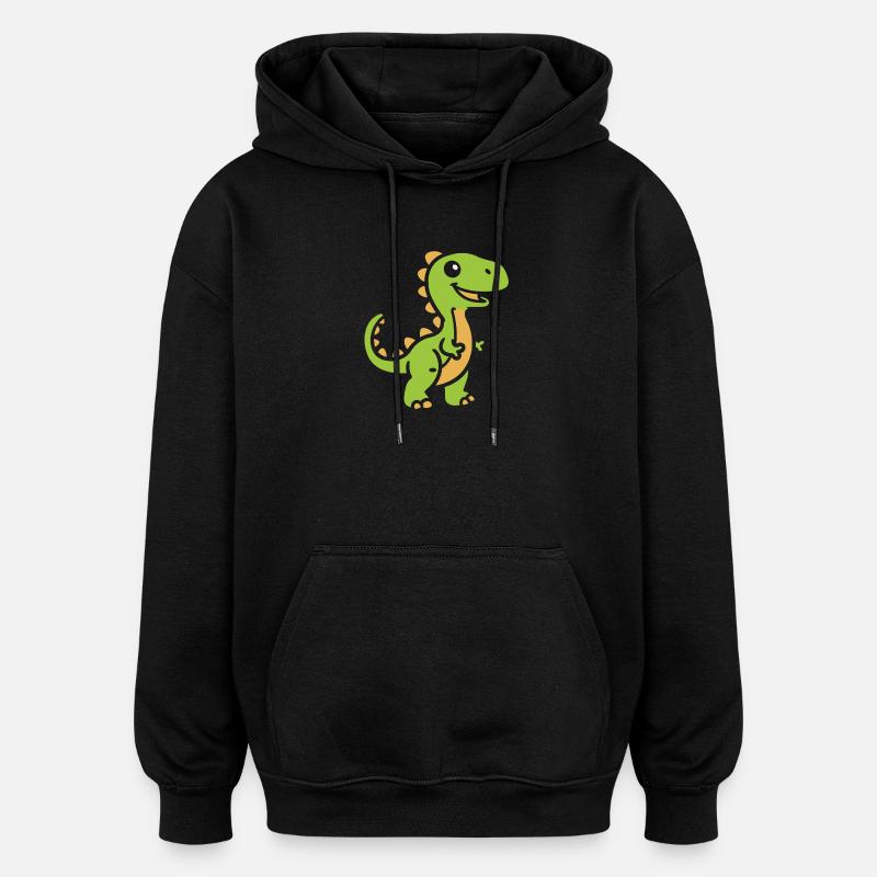 Mignon Petit dinosaure - Sweat à capuche oversize unisexe - noir