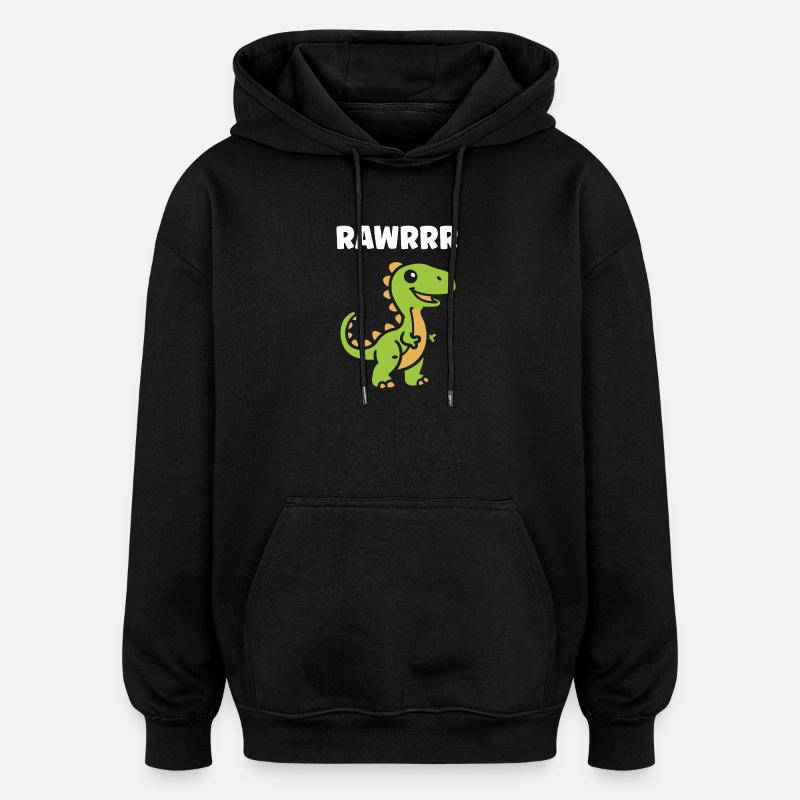 Mignon Petit dinosaure - Sweat à capuche oversize unisexe - noir