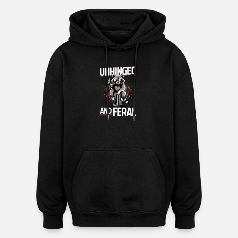 Drôle de raton laveur - Sweat à capuche oversize unisexe - noir