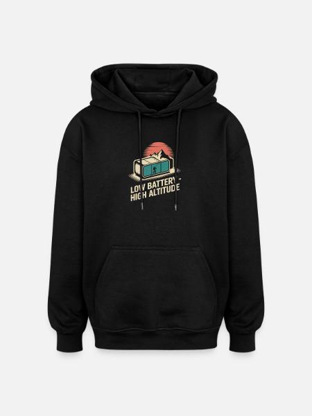 hiking humor - Oversized Unisex Hoodie - black