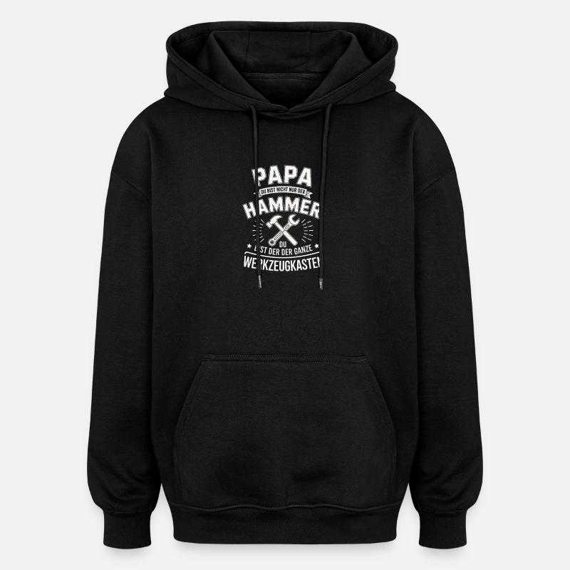 Boîte à outils Dad Hammer - Sweat à capuche oversize unisexe - noir