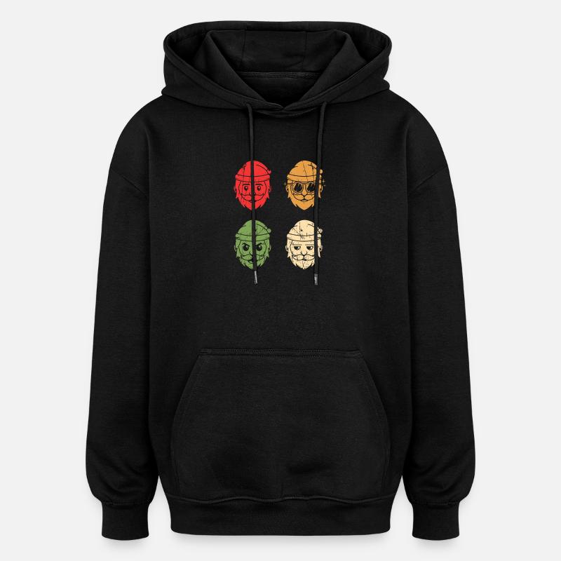 Père Noël Noël - Sweat à capuche oversize unisexe - noir