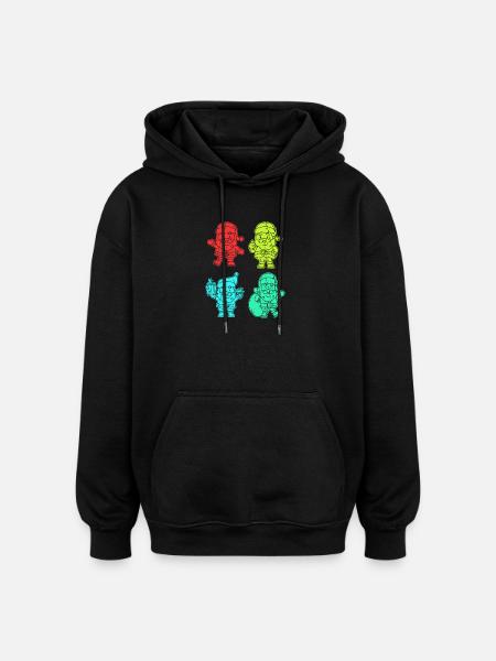Weihnachtsmann Weihnachtsbaum Weihnachten - Oversized Unisex Hoodie - Schwarz