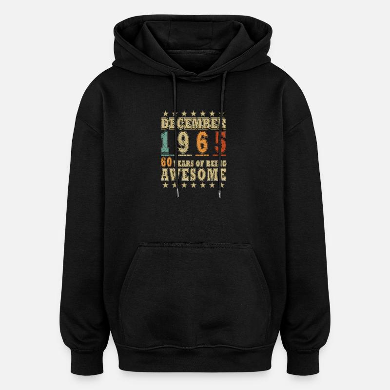 60e anniversaire - Original - décembre 1965 - Sweat à capuche oversize unisexe - noir