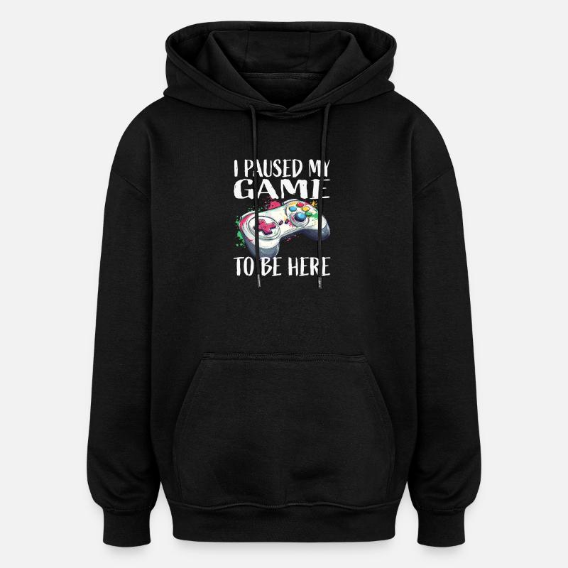 Ich pausierte mein Spiel Controller - Oversized Unisex Hoodie - Schwarz