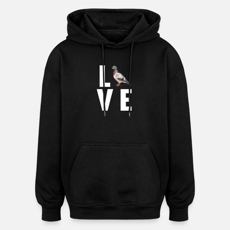 Pigeons Pigeon - Sweat à capuche oversize unisexe - noir