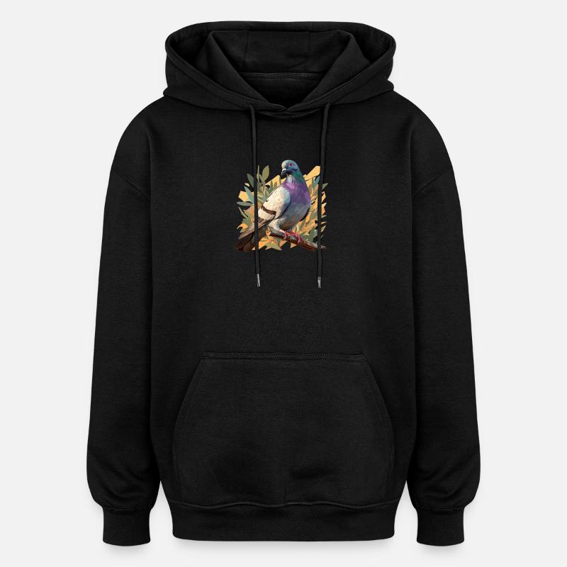 Pigeons Pigeon - Sweat à capuche oversize unisexe - noir
