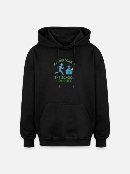 Running Mom, Dad, Jogging Parents - Oversized Unisex Hoodie - black