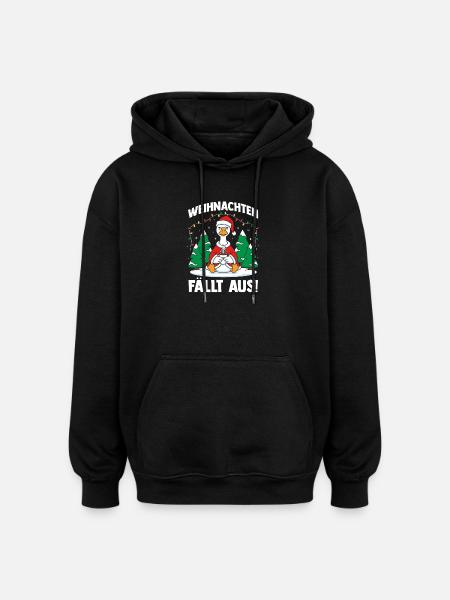 Noël du Père Noël - Sweat à capuche oversize unisexe - noir