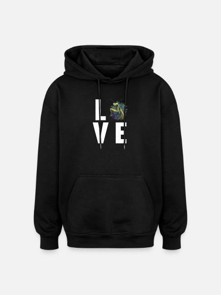Praying mantises Praying mantis - Oversized Unisex Hoodie - black
