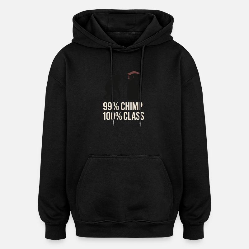 Outils préhistoriques en pierre d’Homo - Sweat à capuche oversize unisexe - noir