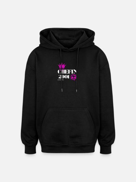 Chefin Edition 2001 24th Birthday Saying - Oversized Unisex Hoodie - black