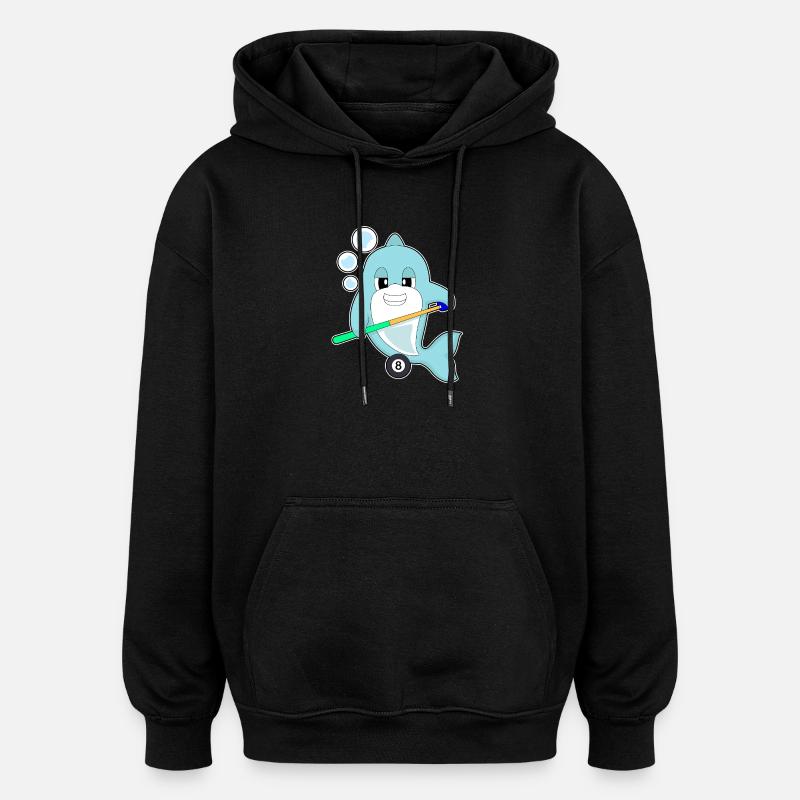 Delfin Billiard Queue Sport - Oversized Unisex Hoodie - Schwarz