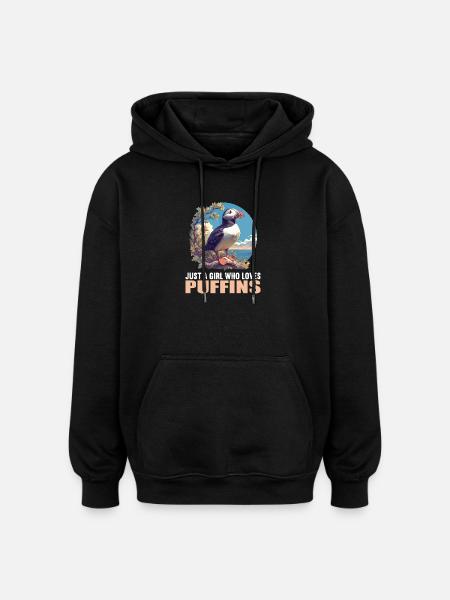 Puffin Papageientaucher - Oversized Unisex Hoodie - black