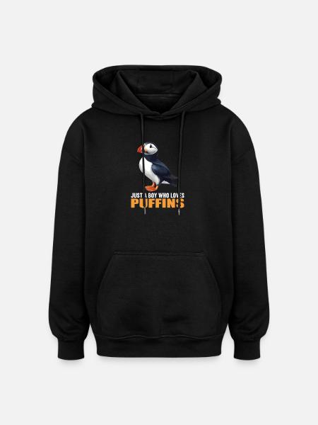 Puffin Papageientaucher - Oversized Unisex Hoodie - Schwarz