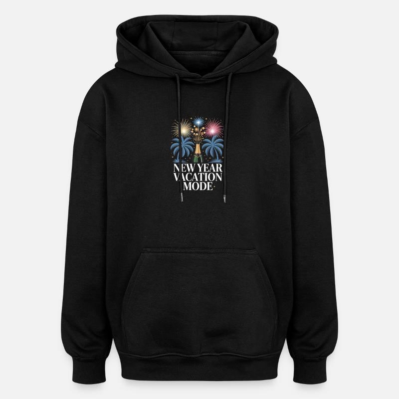 Neujahrsurlaubsmodus - Oversized Unisex Hoodie - Schwarz