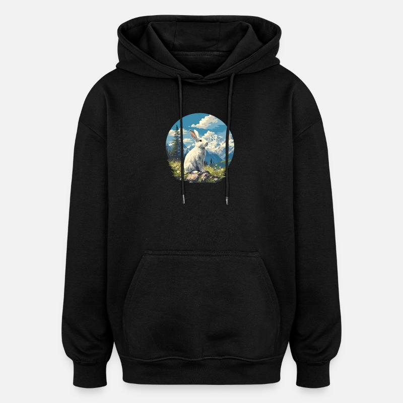 Lapin Lapin - Sweat à capuche oversize unisexe - noir