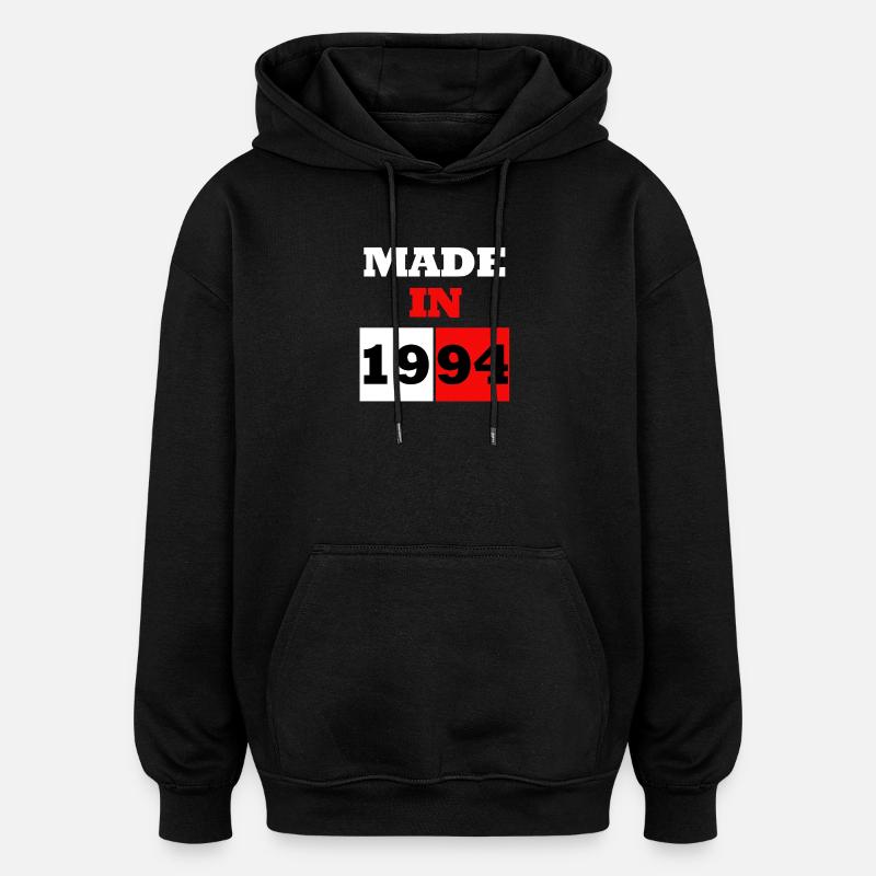 Made In 1994 Anniversaire - Sweat à capuche oversize unisexe - noir