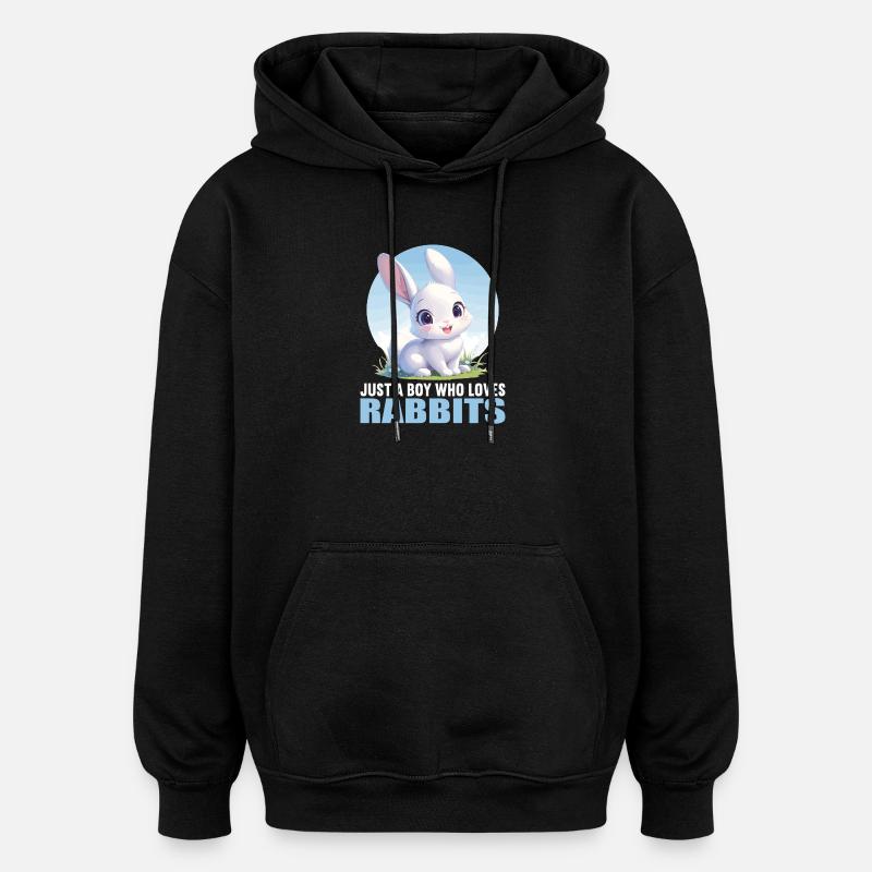 Lapin Lapin - Sweat à capuche oversize unisexe - noir