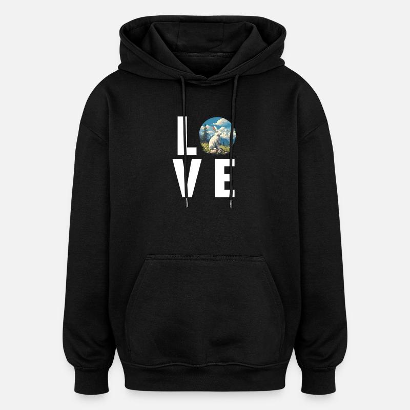Lapin Lapin - Sweat à capuche oversize unisexe - noir