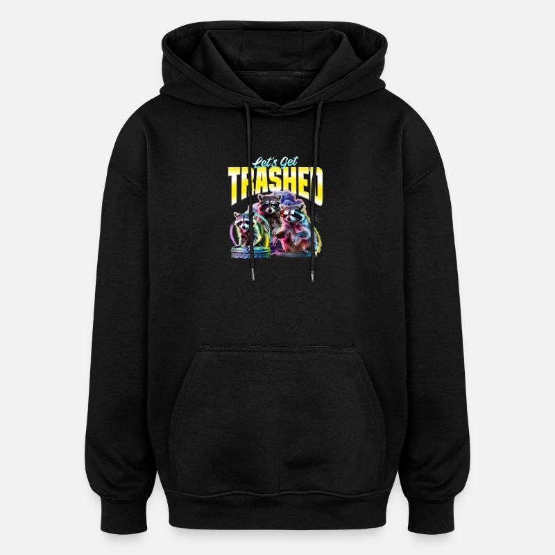 Drôle de raton laveur - Sweat à capuche oversize unisexe - noir