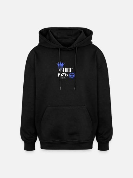 Édition Chef 1976 49e anniversaire Déclaration - Sweat à capuche oversize unisexe - noir