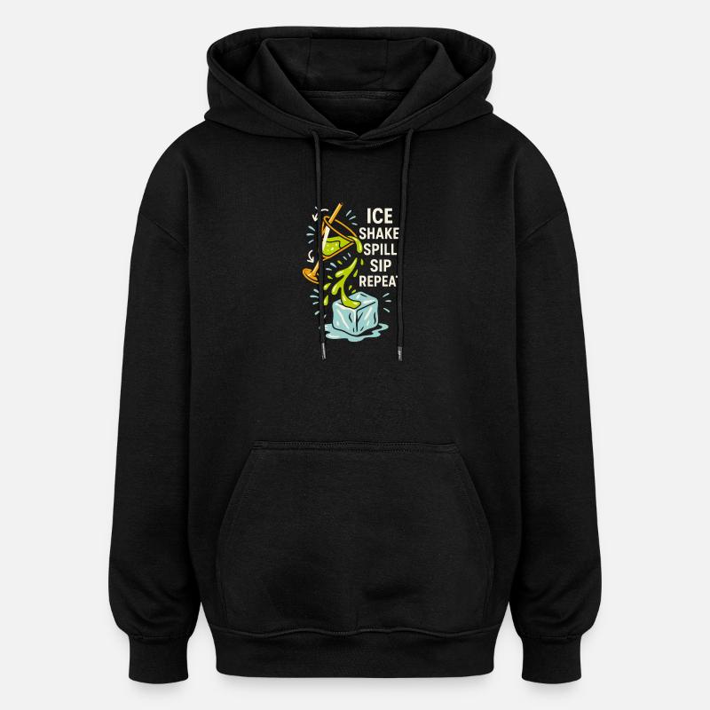 Shaker Stuck Mixologue débutant - Sweat à capuche oversize unisexe - noir